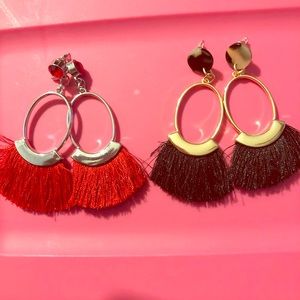 2 prs Tassel Earrings